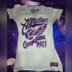 Affliction short sleeved v-neck shirt